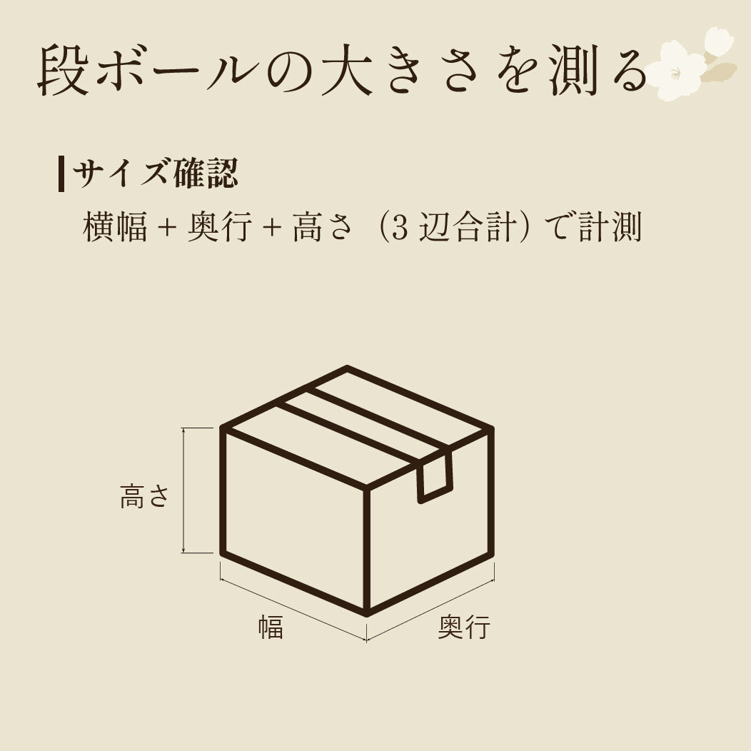 段ボールの測り方