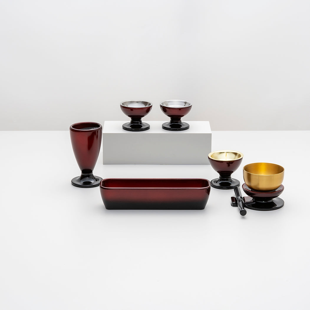 プラスチック仏具　このは　６点セット