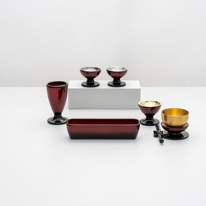 プラスチック仏具　このは　６点セット